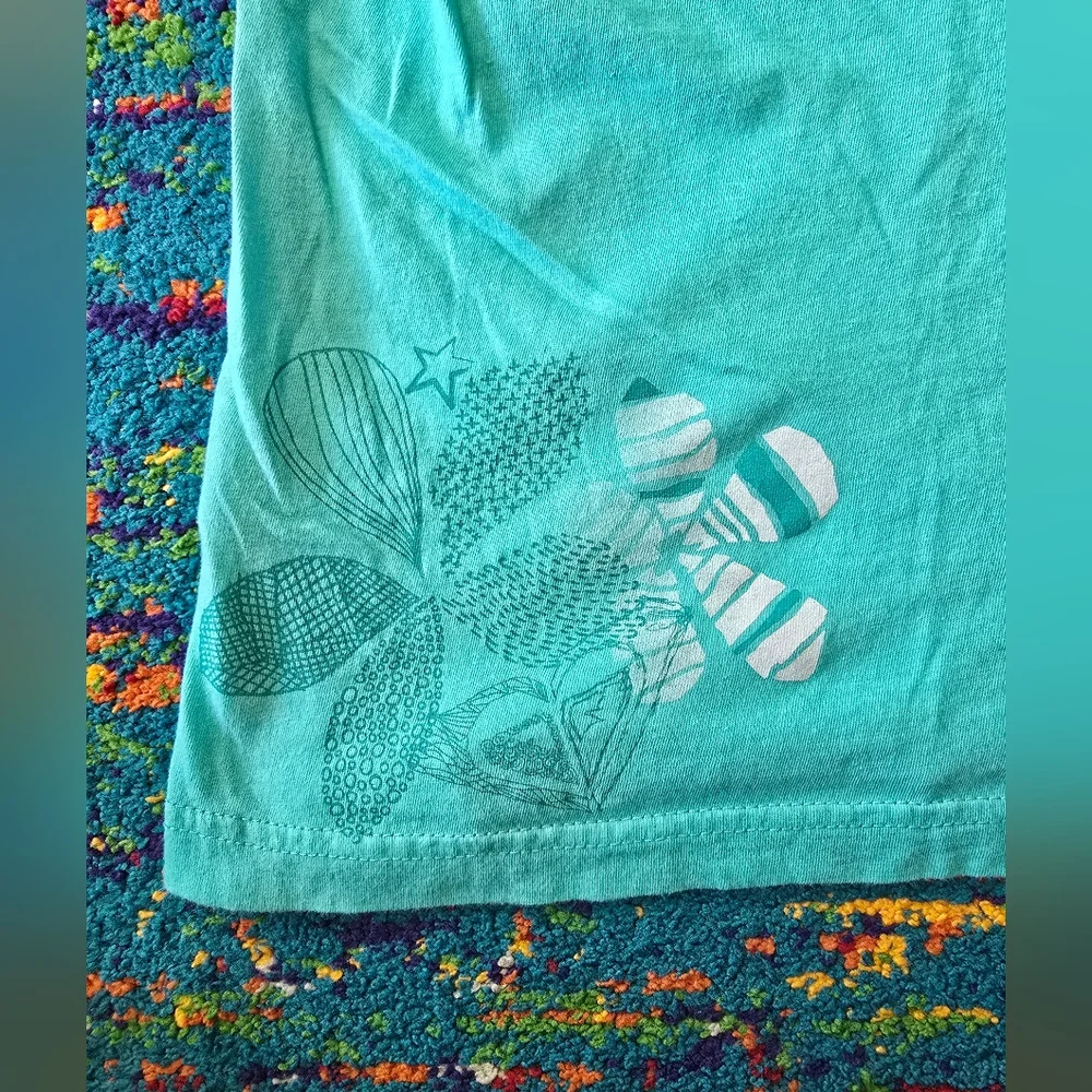 Roxy Girls Size LG‎ Teal Graphic T-Shirt